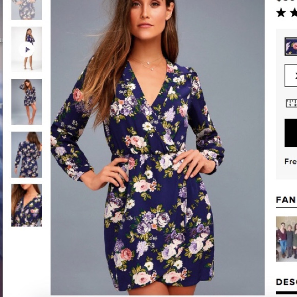 LuLus floral dress